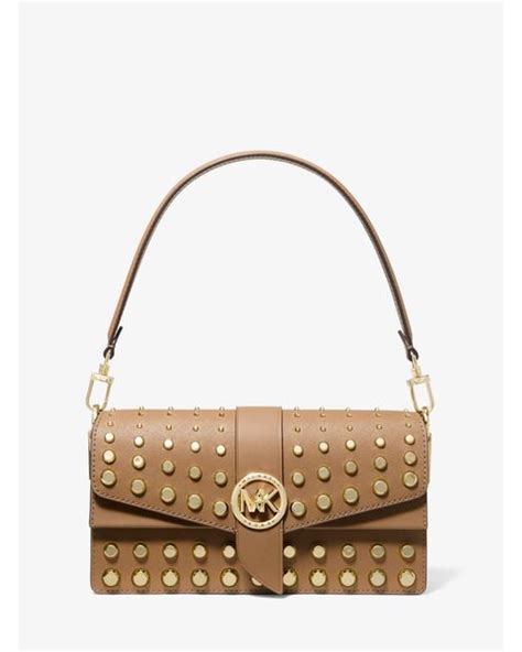 michael michael kors womens greenwich safiano leather|Greenwich Medium Studded Saffiano Leather .